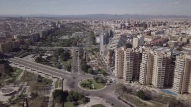 Valencia, İspanya, şehir sanat ve Bilimler drone fly