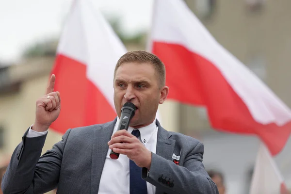 Osvětimi Osvětimi Polsko Června 2020 Nezávislost Pochod Pravicových Komunit Výročí — Stock fotografie