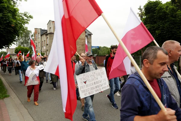 Oswiecim Άουσβιτς Πολωνία Ιουνίου 2020 Πορεία Ανεξαρτησίας Των Δεξιών Κοινοτήτων — Φωτογραφία Αρχείου