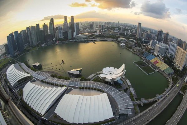 Singapur Singapur Septiembre 2017 Horizonte Singapur Del Distrito Financiero Con —  Fotos de Stock