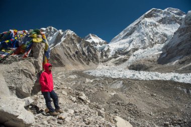 Asya Bayan trekker Zirvesi everest ana kampı, nepal.travel kavramı