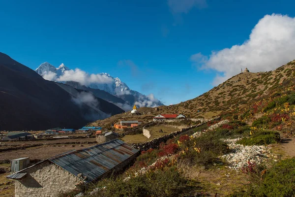 Gokyo Village Everest Base Camp Trek Vanaf Macchermo Naar Gokyo — Stockfoto