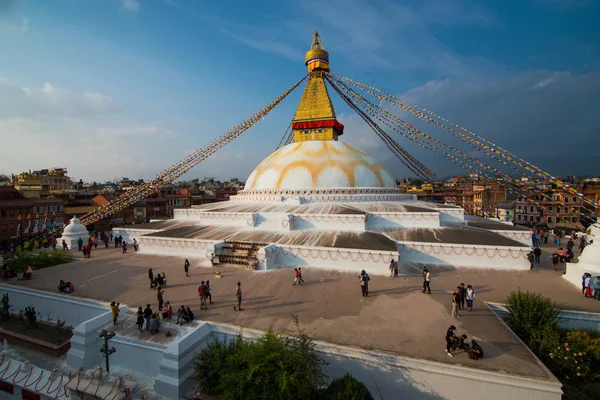 Bodnath Boudha Stupa Katmandou Népal Grand Stupa Bouddhiste Monde — Photo