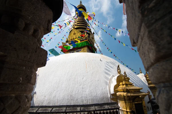 Сваямбхунатх Обезьяний Храм Катманду Непал Храм Является Объектом Всемирного Наследия — стоковое фото