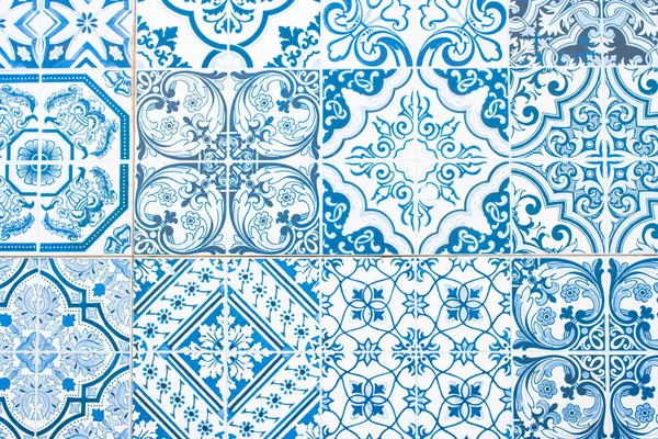 Abstract pattern in Arabian style. Blue and white modern pattern