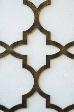 Soyut desen Arap tarzı. Altın ve beyaz modern desen