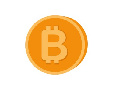 Bitcoin simge vektör tasarımı.