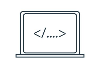 Dizüstü hat simge vektör tasarımı