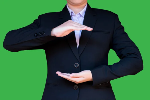 Зелений Екран Ділових Жінок — стокове фото