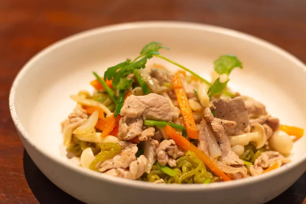 Healthy food  noodle in a bowl.