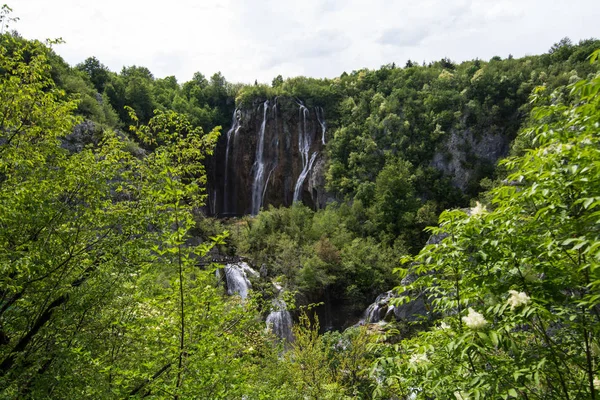 Parque Nacional Dos Lagos Plitvice Dos Parques Nacionais Mais Antigos — Fotografia de Stock