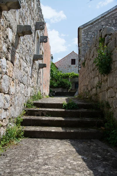 Ston Een Plaats City Dubrovnik Neretva County Van Kroatië Gelegen — Stockfoto