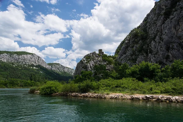 Cetina Río Sur Croacia Desemboca Mar Adriático — Foto de Stock