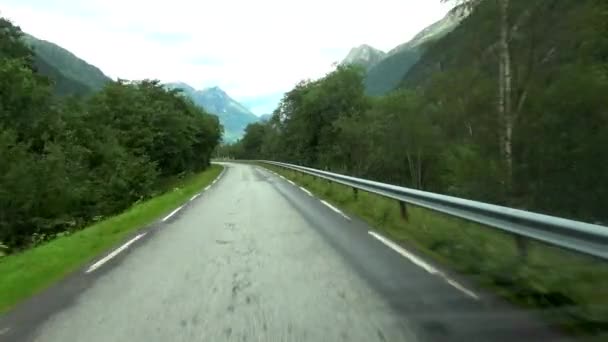 Briksdalsbreen Dos Braços Mais Acessíveis Mais Conhecidos Glaciar Jostedalsbreen — Vídeo de Stock