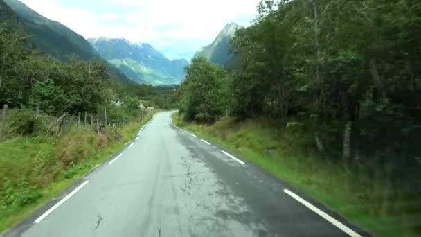 Briksdalsbreen One Most Accessible Best Known Arms Jostedalsbreen Glacier — Stock Video