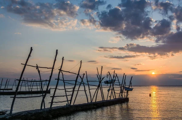 Savudrija Coastal Settlement Northwestern Istria Croatia Known Its Hanging Boats — Stock Photo, Image