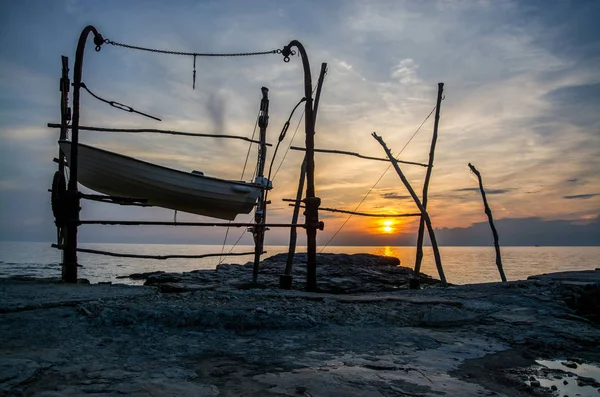 Savudrija Coastal Settlement Northwestern Istria Croatia Known Its Hanging Boats — Stock Photo, Image