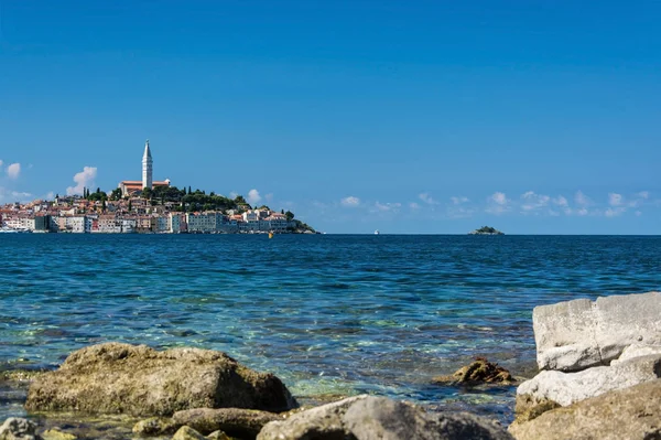 Rovinj Adalah Sebuah Kota Kroasia Yang Terletak Utara Laut Adriatik — Stok Foto