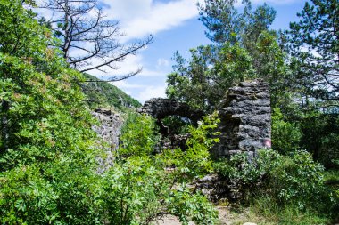 Eski yolda bir kez Labin ve Rabac bağlanan Harabeleri Romanesk kilise St. Hadrian standı.