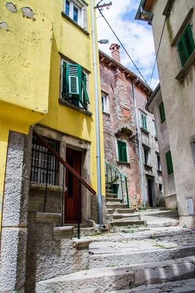 Labin Uma Cidade Croácia Localizada Distrito Istria — Fotografia de Stock