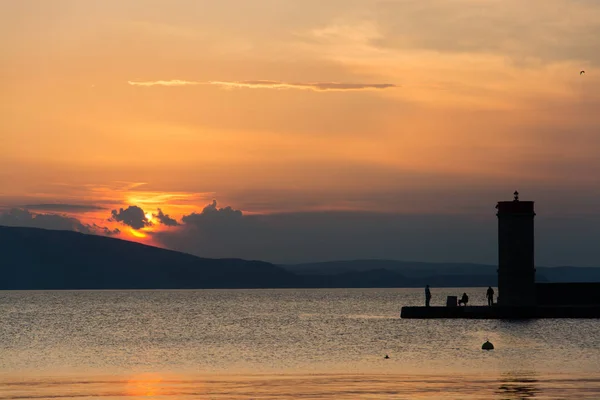 Senj Adalah Sebuah Kota Tua Pantai Adriatik Atas Kroasia Simbol — Stok Foto