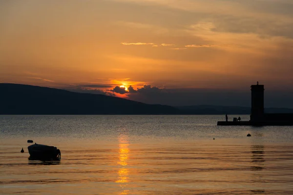 Senj Adalah Sebuah Kota Tua Pantai Adriatik Atas Kroasia Simbol — Stok Foto