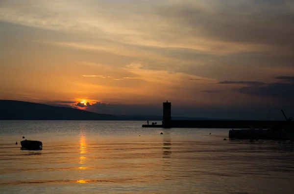 Senj Adalah Sebuah Kota Tua Pantai Adriatik Atas Kroasia Simbol — Stok Foto