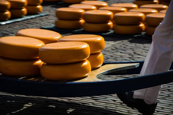 Principal Atração Alkmaar Mercado Queijo Waagplein — Fotografia de Stock