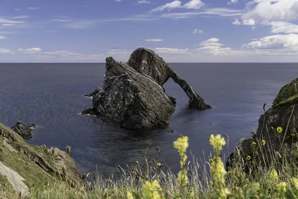 Bow Fiddle Rock Natural Sea Arch Portknockie North Eastern Coast — Stock Photo, Image