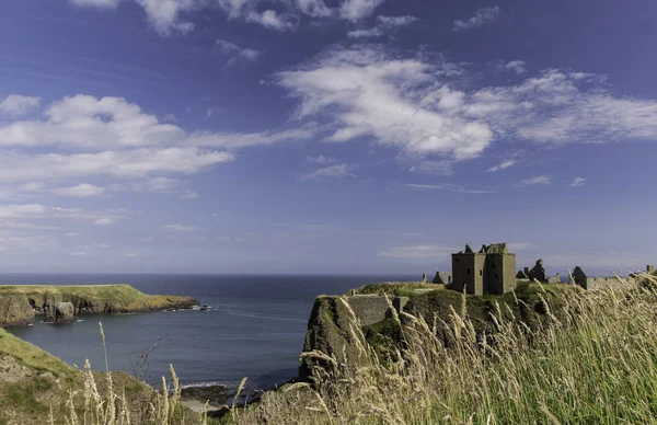Zamek Dunnottar Jest Znajdują Się Ruiny Zamku Aberdeenshire Szkocji Zdjęcie — Zdjęcie stockowe