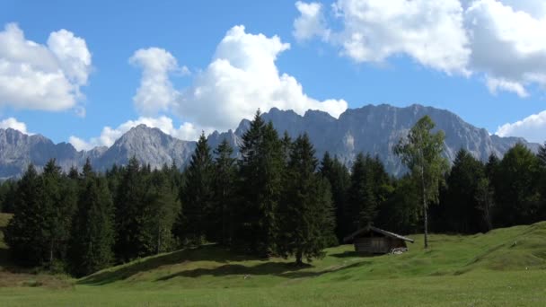 Karwendel Den Största Bergskedjan Norra Kalksten Alperna — Stockvideo