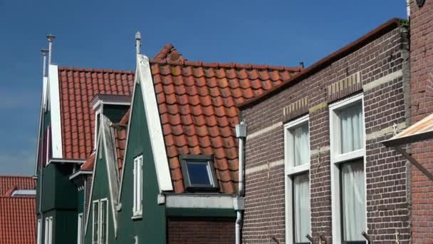 Волендам Невелике Село Районі Nordholland Нідерланди — стокове відео