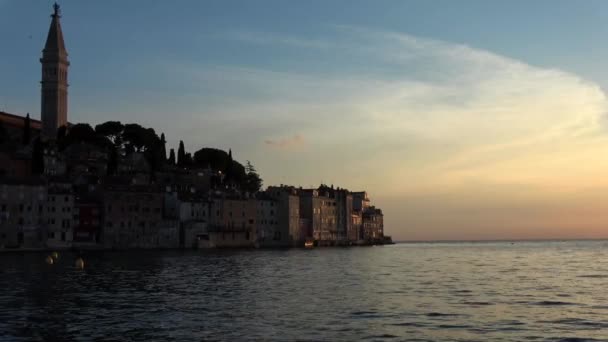 ロヴィニ Rovinj クロアチアのアドリア海北部に位置する都市 — ストック動画