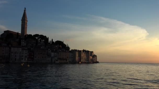 Rovinj Stad Kroatien Som Ligger Vid Norra Adriatiska Havet Kroatien — Stockvideo