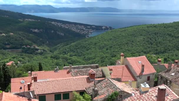 Labin Uma Cidade Croácia Localizada Distrito Istria — Vídeo de Stock