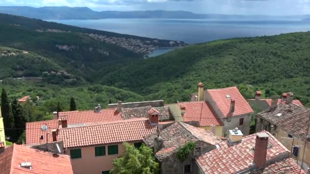 Labin Uma Cidade Croácia Localizada Distrito Istria — Vídeo de Stock