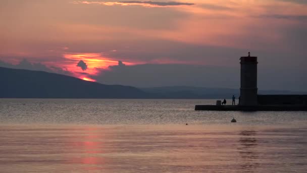 Senj Ist Eine Alte Stadt Der Oberen Adriatischen Küste Kroatien — Stockvideo