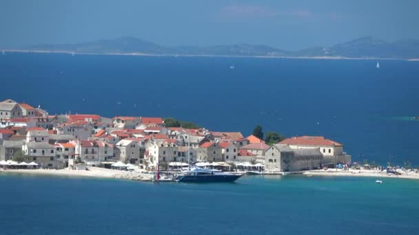 Primosten Bir Hırvatistan Bir Parçası Sibenik Knin Ilçe Merkezidir — Stok video