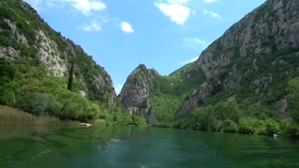 Cetina Güney Hırvatistan Bir Nehirdir Adriyatik Denizi Akar — Stok video