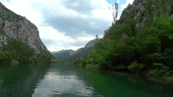 Cetina River Southern Croatia Flows Adriatic Sea — Stock Video