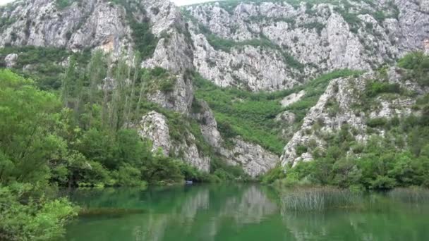 Cetina Flod Södra Kroatien Och Det Rinner Adriatiska Havet — Stockvideo