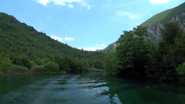 Cetina Güney Hırvatistan Bir Nehirdir Adriyatik Denizi Akar — Stok video