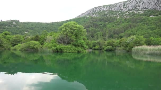 Cetina Fiume Nel Sud Della Croazia Sfocia Nel Mare Adriatico — Video Stock