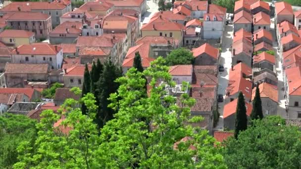 Ston Ist Eine Stadt Kreis Dubrovnik Neretva Kroatien Die Sich — Stockvideo