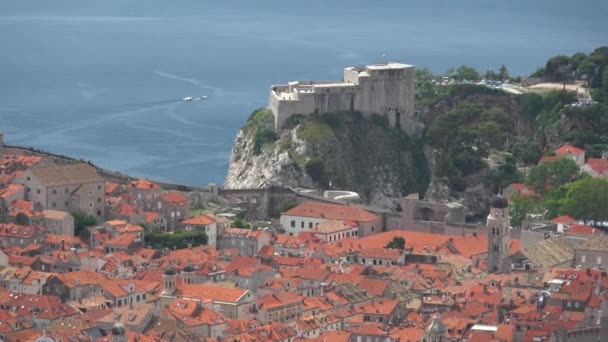 Дубровник Хорватська Місто Узбережжі Адріатичного Моря Один Найбільш Відомих Туристичних — стокове відео