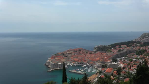 Dubrovnik Croatian City Adriatic Sea One Most Prominent Tourist Destinations — Stock Video