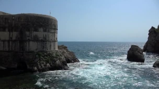 Dubrovnik Uma Cidade Croata Mar Adriático Dos Destinos Turísticos Mais — Vídeo de Stock