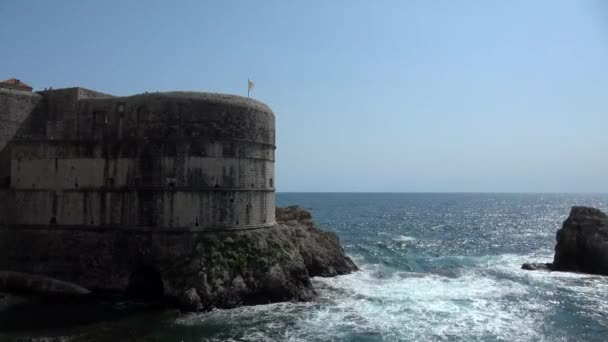 Dubrovnik Uma Cidade Croata Mar Adriático Dos Destinos Turísticos Mais — Vídeo de Stock