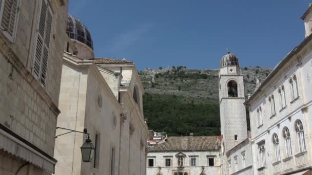 Dubrovník Chorvatské Město Pobřeží Jaderského Moře Jeden Nejvýznamnějších Turistických Cílů — Stock video