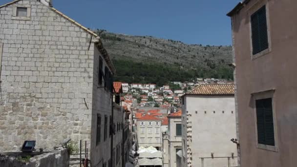 Dubrovník Chorvatské Město Pobřeží Jaderského Moře Jeden Nejvýznamnějších Turistických Cílů — Stock video